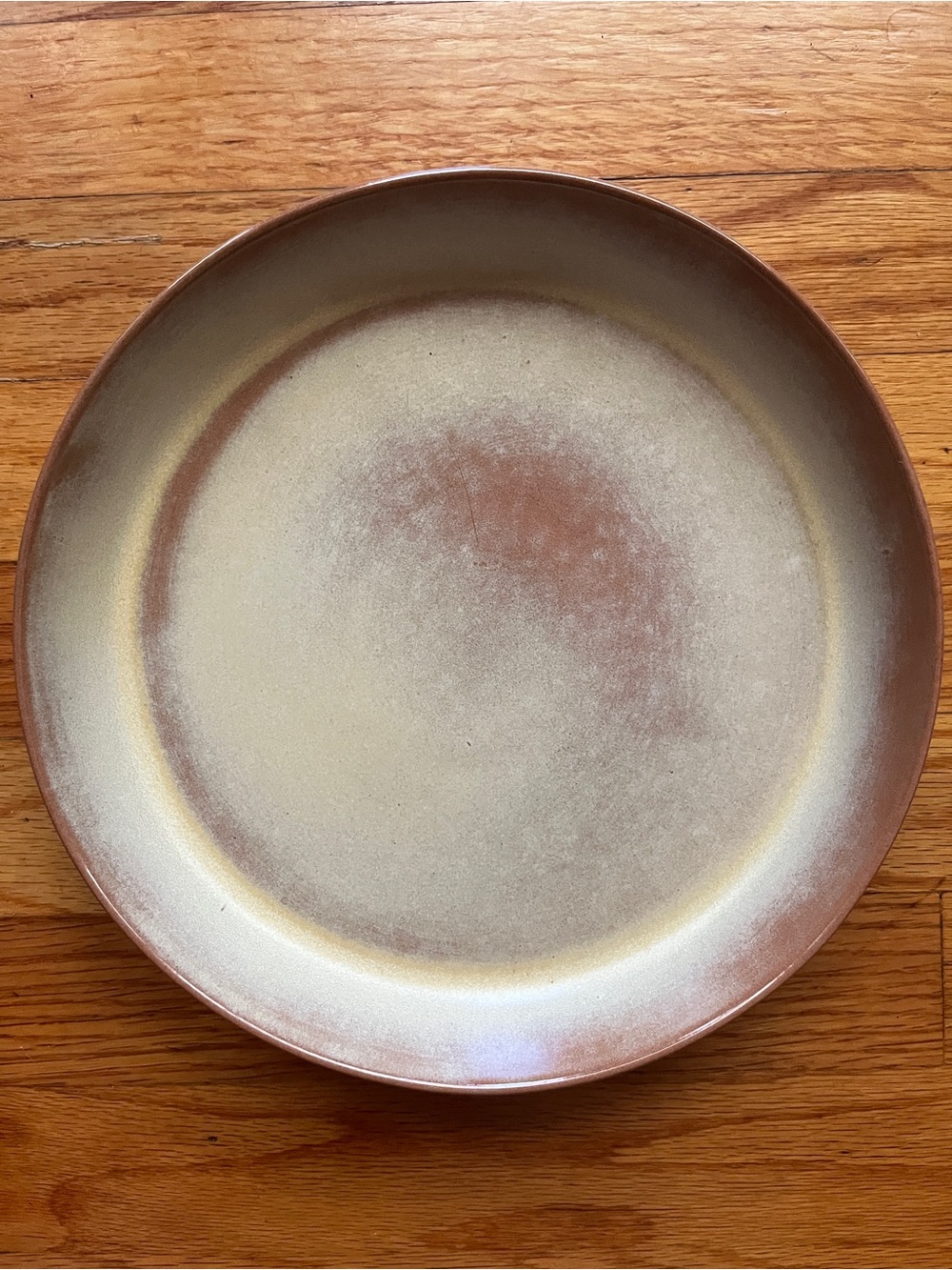 Vintage Frankoma Pottery 91 Round Pie Baking Dish 10" Desert Gold Glaze MCM